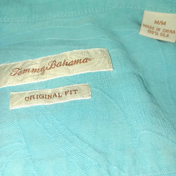Vintage Tommy Bahama Silk Button-Down Shirt - Picture 11 of 12